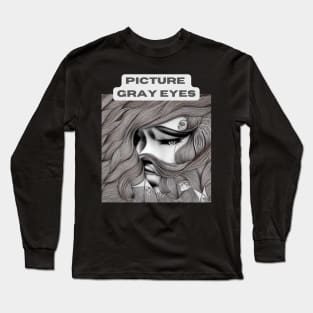 PICTURE GRAY EYES Long Sleeve T-Shirt